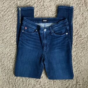 Hudson Natalie mid rise super skinny dark wash denim blue jeans